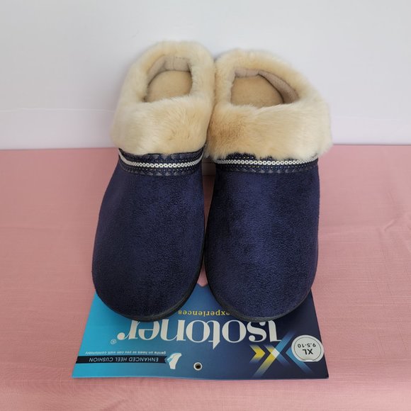 ISOTONER Enhanced Heel Cushion Women’s slippers -Navy Blue color ⭐ - Picture 1 of 10